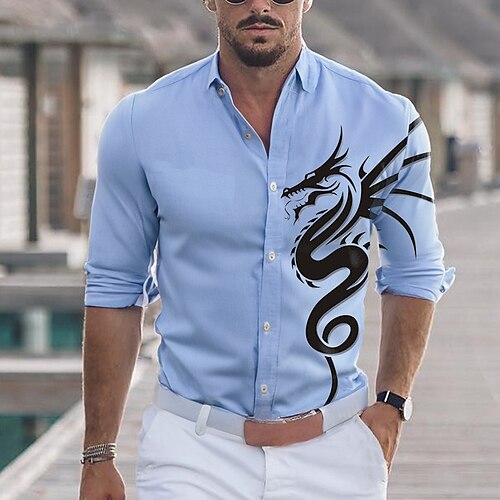Herren Hemd Tier Drache Grafik-Drucke Umlegekragen Rosa Blau Orange Leicht Blau Grau Outdoor Strasse Langarm Bedruckt Bekleidung Modisch Strassenmode Designer Brautkleider schlicht
Herren Hemd Tier Drache Grafik-Drucke Umlegekragen Rosa Blau Orange Leicht Blau Grau Outdoor Strasse Langarm Bedruckt Bekleidung Modisch Strassenmode Designer Brautkleider schlicht