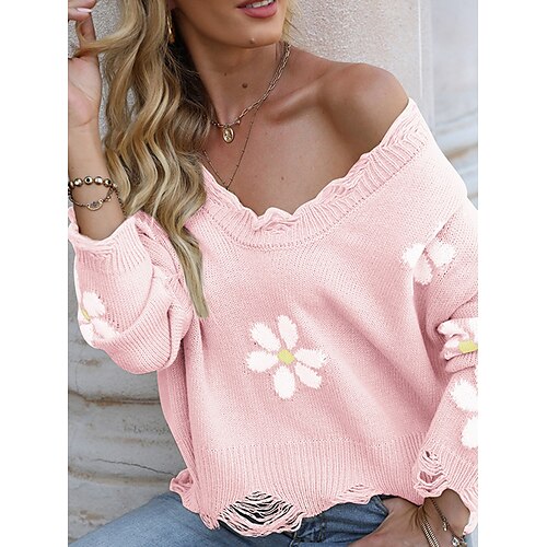 Mujer Suéter de punto Puente Estriado Tejer Estampado Floral Escote en Pico Elegante Casual Festivos Noche Primavera Otoño Rosa Verde Ejército S M L
Mujer Suéter de punto Puente Estriado Tejer Estampado Floral Escote en Pico Elegante Casual Festivos Noche Primavera Otoño Rosa Verde Ejército S M L