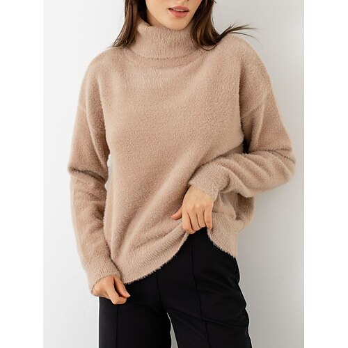 Damen Pullover Strickwaren Gerippt Stricken überdimensional Feste Farbe Rollkragen Stilvoll Brautkleider schlicht Outdoor Täglich Herbst Winter Weiß Khaki Hellgrau S
Damen Pullover Strickwaren Gerippt Stricken überdimensional Feste Farbe Rollkragen Stilvoll Brautkleider schlicht Outdoor Täglich Herbst Winter Weiß Khaki Hellgrau S