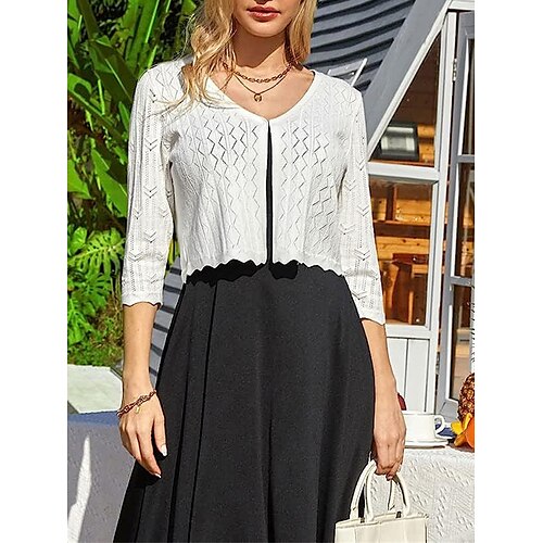 Damen Strickjacke Strickwaren Gerippt Stricken Ausgehöhlt Feste Farbe V Ausschnitt Stilvoll Brautkleider schlicht Outdoor Täglich Sommer Herbst Schwarz Weiß Rosa S
Damen Strickjacke Strickwaren Gerippt Stricken Ausgehöhlt Feste Farbe V Ausschnitt Stilvoll Brautkleider schlicht Outdoor Täglich Sommer Herbst Schwarz Weiß Rosa S