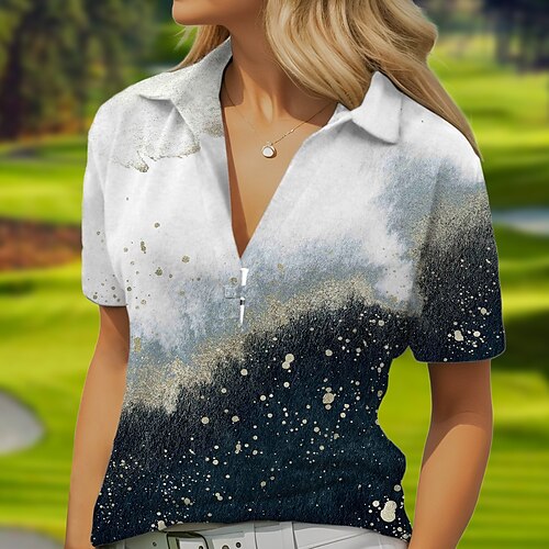 Femme T-shirt POLO Chemise de golf Respirable Séchage rapide Evacuation de l'humidité Manche Courte Vêtements de golf Top Standard Col en V Imprimé Eté Tennis Le golf Pickleball
Femme T-shirt POLO Chemise de golf Respirable Séchage rapide Evacuation de l'humidité Manche Courte Vêtements de golf Top Standard Col en V Imprimé Eté Tennis Le golf Pickleball