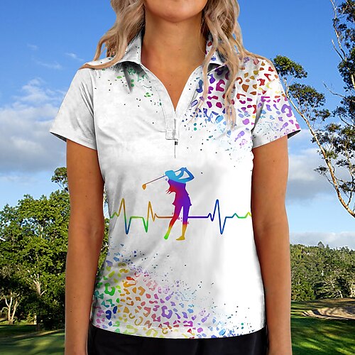 Women's Polo Shirt Golf Shirt Breathable Quick Dry Moisture Wicking Short Sleeve Golf Apparel Golf Clothes Regular Fit V Neck Printed Summer Tennis Golf Pickleball
Women's Polo Shirt Golf Shirt Breathable Quick Dry Moisture Wicking Short Sleeve Golf Apparel Golf Clothes Regular Fit V Neck Printed Summer Tennis Golf Pickleball
