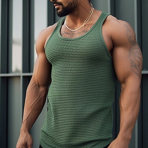 Herren Tank Top Shirt Unterhemden Ärmelloses Hemd Glatt Rundhalsausschnitt Outdoor Ausgehen Ärmellos Gitter Bekleidung Modisch Designer Muskel
Herren Tank Top Shirt Unterhemden Ärmelloses Hemd Glatt Rundhalsausschnitt Outdoor Ausgehen Ärmellos Gitter Bekleidung Modisch Designer Muskel