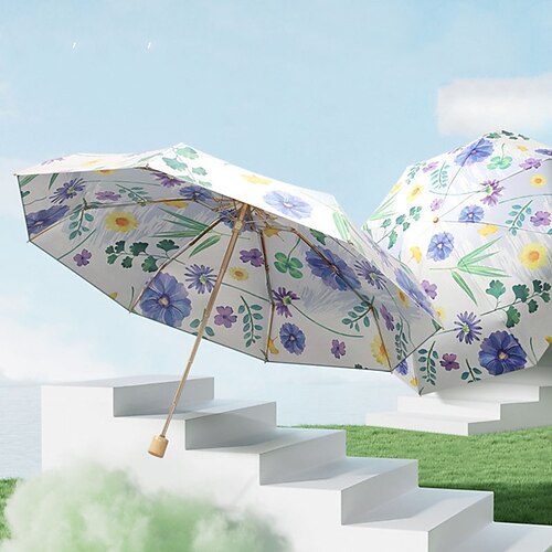 8 Knochen manueller Sonnenschutz 5 Faltschirm doppelseitiger Blumen-Sonnenschirm sonnig und regnerisch doppelschichtige schwarze Beschichtung
8 Knochen manueller Sonnenschutz 5 Faltschirm doppelseitiger Blumen-Sonnenschirm sonnig und regnerisch doppelschichtige schwarze Beschichtung