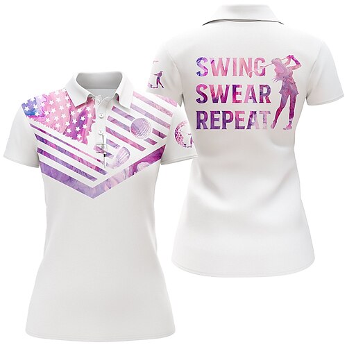 Mulheres Camisa polo de caminhada Camisa de golfe Pólo de botões Respirável Secagem Rápida Pavio Humido Manga Curta Vestuário de golfe Roupas de golfe Normal Estampado Verão Tênis Golfe Pickleball
Mulheres Camisa polo de caminhada Camisa de golfe Pólo de botões Respirável Secagem Rápida Pavio Humido Manga Curta Vestuário de golfe Roupas de golfe Normal Estampado Verão Tênis Golfe Pickleball