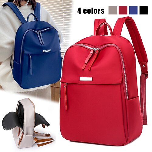 Women's Backpack School Bag Bookbag Commuter Backpack School Daily Solid Color Nylon Large Capacity Waterproof Breathable Zipper 1191# black 1191# Beige Red
Women's Backpack School Bag Bookbag Commuter Backpack School Daily Solid Color Nylon Large Capacity Waterproof Breathable Zipper 1191# black 1191# Beige Red