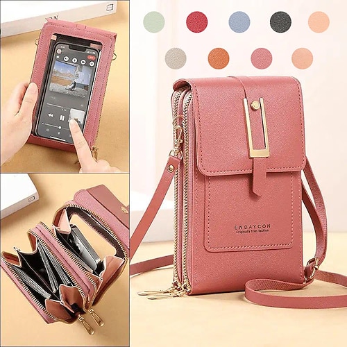 Touch Screen Mobile Phone Bag, Mini Flap Crossbody Bag, Fashion Faux Leather Purse, Vertical Wallet With Card Slots
Touch Screen Mobile Phone Bag, Mini Flap Crossbody Bag, Fashion Faux Leather Purse, Vertical Wallet With Card Slots