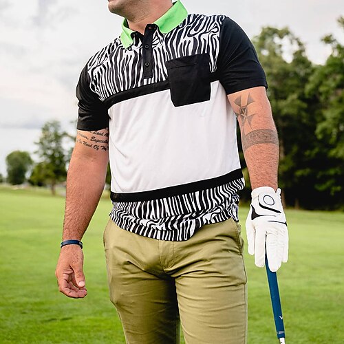 Homme T-shirt POLO Chemise de golf Polo boutonné Respirable Séchage rapide Evacuation de l'humidité Manche Courte Vêtements de golf Top Standard Bouton Avec poches Bloc de couleur Imprimé Eté Tennis
Homme T-shirt POLO Chemise de golf Polo boutonné Respirable Séchage rapide Evacuation de l'humidité Manche Courte Vêtements de golf Top Standard Bouton Avec poches Bloc de couleur Imprimé Eté Tennis
