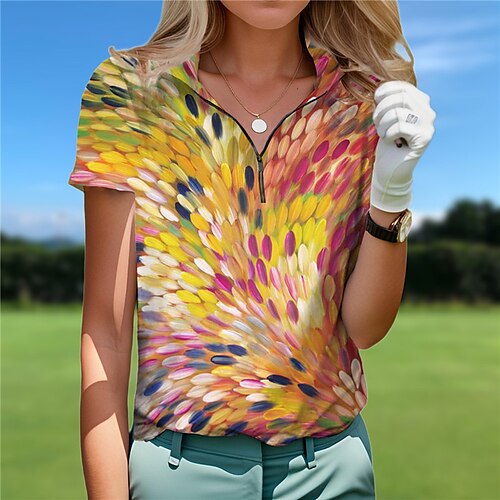 Damen poloshirt Golfhemd Atmungsaktiv Schnelltrocknend Feuchtigkeitsableitung Kurzarm Golfbekleidung Golfkleidung Regular Fit Zip Stehkragen Bedruckt Sommer Tennis Golfspiel Pickleball
Damen poloshirt Golfhemd Atmungsaktiv Schnelltrocknend Feuchtigkeitsableitung Kurzarm Golfbekleidung Golfkleidung Regular Fit Zip Stehkragen Bedruckt Sommer Tennis Golfspiel Pickleball