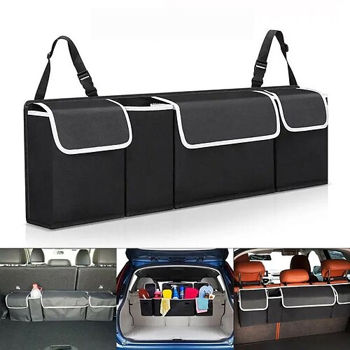 

Регулируемая сумка для хранения в багажнике автомобиля, универсальная сумка для хранения большой емкости, многофункциональные органайзеры для задних сидений