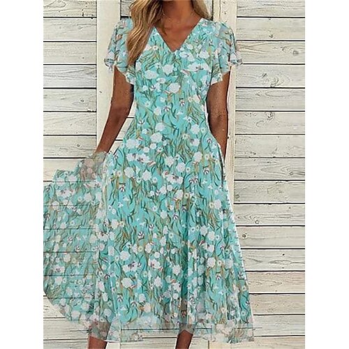 Mulheres Vestido casual Vestido Swing Vestido de verão Floral Bolsos Imprimir Decote V Vestido midi Moda Elegante Ao ar livre Diário Manga Curta Normal Verde Verão Primavera S M L XL XXL
Mulheres Vestido casual Vestido Swing Vestido de verão Floral Bolsos Imprimir Decote V Vestido midi Moda Elegante Ao ar livre Diário Manga Curta Normal Verde Verão Primavera S M L XL XXL