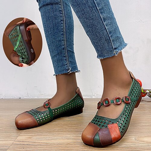 Damen Sandalen Flache Schuhe Outdoor Komfort Schuhe Outdoor B¨¹ro Täglich Sommer Flacher Absatz Runde Zehe Vintage Elegant Brautkleider schlicht PU Halbschuhe Farbblock Ausgeschnitten Dunkelbraun Grün
Damen Sandalen Flache Schuhe Outdoor Komfort Schuhe Outdoor B¨¹ro Täglich Sommer Flacher Absatz Runde Zehe Vintage Elegant Brautkleider schlicht PU Halbschuhe Farbblock Ausgeschnitten Dunkelbraun Grün