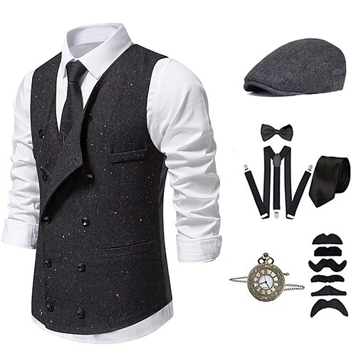 Vintage 1920s Party Costume Masquerade Gentleman Gangster Men's Buckle Cosplay Costume Halloween Performance Halloween Party / Cocktail Hat
Vintage 1920s Party Costume Masquerade Gentleman Gangster Men's Buckle Cosplay Costume Halloween Performance Halloween Party / Cocktail Hat