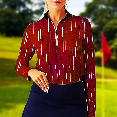 Women's Polo Shirt Golf Shirt Breathable Quick Dry Moisture Wicking Long Sleeve Golf Apparel Golf Clothes Regular Fit Zipper Stripes Spring Autumn Tennis Golf Pickleball
Women's Polo Shirt Golf Shirt Breathable Quick Dry Moisture Wicking Long Sleeve Golf Apparel Golf Clothes Regular Fit Zipper Stripes Spring Autumn Tennis Golf Pickleball