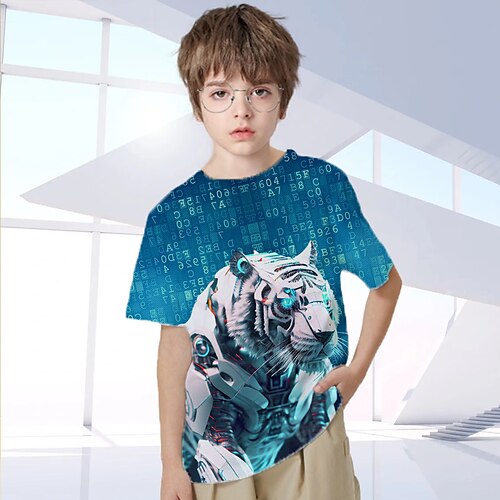 Garçon T-shirt Manche Courte T-shirt Tee-shirts Graphic Animal tigre 3D effet Actif Sportif Mode Polyester Extérieur Casual du quotidien Enfants Col ras du cou 3-12 ans Graphique imprimé en 3D
Garçon T-shirt Manche Courte T-shirt Tee-shirts Graphic Animal tigre 3D effet Actif Sportif Mode Polyester Extérieur Casual du quotidien Enfants Col ras du cou 3-12 ans Graphique imprimé en 3D