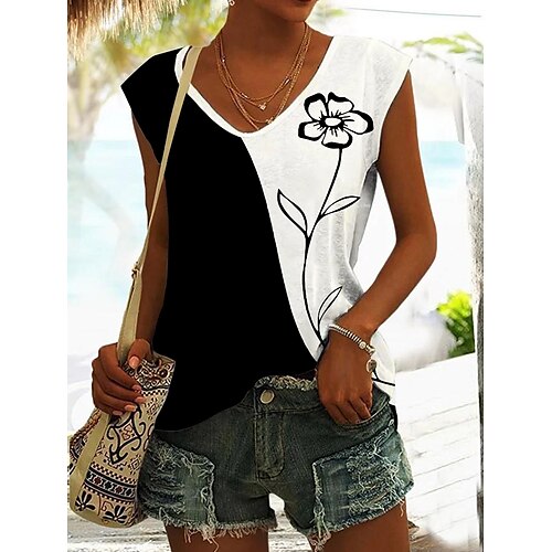Débardeur Femme Noir Marron Vert Floral Bloc de couleur Imprimer Sans Manches Casual Vacances basique Col V Normal Standard Fleur S
Débardeur Femme Noir Marron Vert Floral Bloc de couleur Imprimer Sans Manches Casual Vacances basique Col V Normal Standard Fleur S