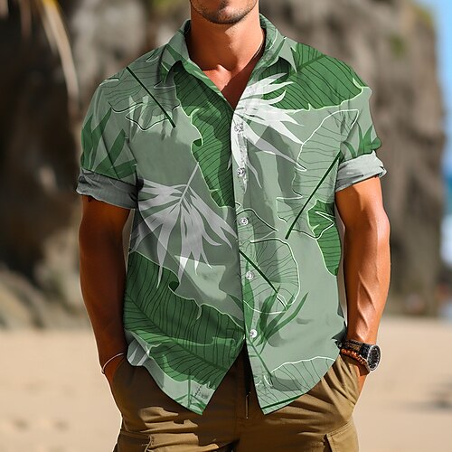 Homme Chemise Imprimés Photos Feuilles Col rabattu Bleu Vert Extérieur Plein Air Manches courtes Imprimer Vêtement Tenue Mode Vêtement de rue Design Décontractées
Homme Chemise Imprimés Photos Feuilles Col rabattu Bleu Vert Extérieur Plein Air Manches courtes Imprimer Vêtement Tenue Mode Vêtement de rue Design Décontractées