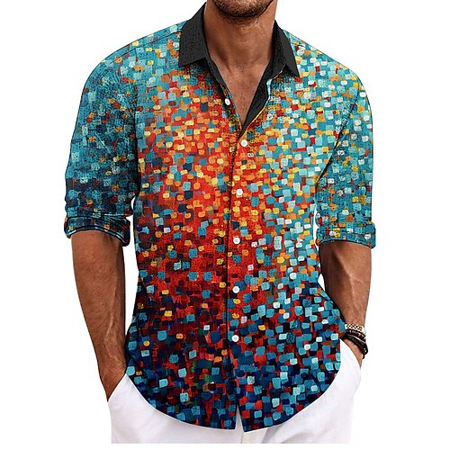 Homens Camisa Social camisa de linho Bloco de cor Xadrez Estampas Abstratas Aberto para a Lateral Azul Verde Ao ar livre Rua Manga Longa Imprimir Roupa Linho Moda Roupa de rua Designer Casual
Homens Camisa Social camisa de linho Bloco de cor Xadrez Estampas Abstratas Aberto para a Lateral Azul Verde Ao ar livre Rua Manga Longa Imprimir Roupa Linho Moda Roupa de rua Designer Casual