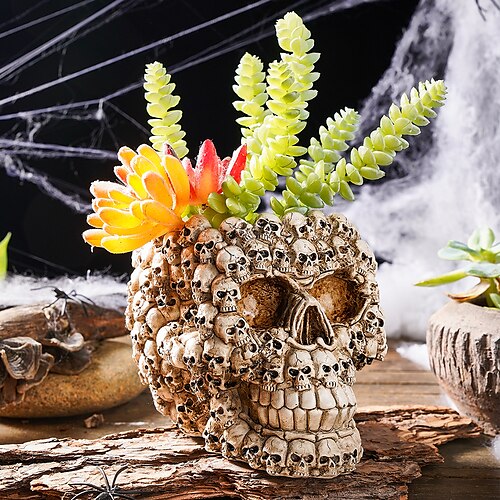 vasos de flores em forma de caveira de halloween decorados com material de resina artesanal antigo adequado para varanda de pátio de halloween e decoração de jardim 1 peça
vasos de flores em forma de caveira de halloween decorados com material de resina artesanal antigo adequado para varanda de pátio de halloween e decoração de jardim 1 peça