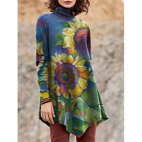 Femme T shirt Tee Jaune Bleu Spot Multicouleur Asymétrique Imprimer manche longue Vacances Fin de semaine basique Col Haut Fleur Peinture
Femme T shirt Tee Jaune Bleu Spot Multicouleur Asymétrique Imprimer manche longue Vacances Fin de semaine basique Col Haut Fleur Peinture