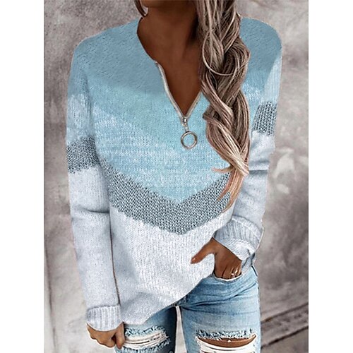 Damen Pullover Strickwaren Gerippt Stricken Patchwork Zip Geometrisch V Ausschnitt Stilvoll Brautkleider schlicht Täglich Ausgehen Herbst Winter Rosa Blau Orange S
Damen Pullover Strickwaren Gerippt Stricken Patchwork Zip Geometrisch V Ausschnitt Stilvoll Brautkleider schlicht Täglich Ausgehen Herbst Winter Rosa Blau Orange S