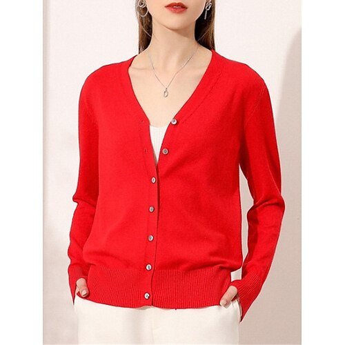 Damen Strickjacke Strickwaren Gerippt Stricken Taste Feste Farbe V Ausschnitt Stilvoll Brautkleider schlicht Outdoor Täglich Herbst Winter Kurkuma Bohnengrün Dunstblau S
Damen Strickjacke Strickwaren Gerippt Stricken Taste Feste Farbe V Ausschnitt Stilvoll Brautkleider schlicht Outdoor Täglich Herbst Winter Kurkuma Bohnengrün Dunstblau S