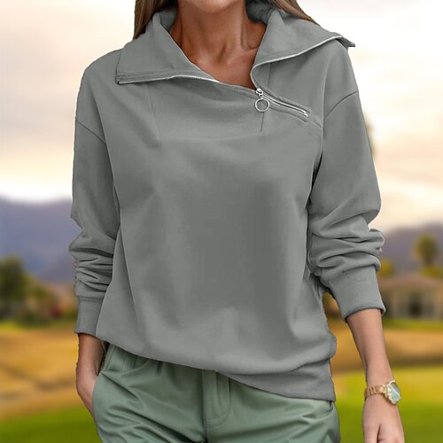 Damen Golfpullover Golf-Sweatshirt warm Windundurchlässig Atmungsaktiv Langarm Golfbekleidung Golfkleidung 1/4 Reißverschluss Feste Farbe Frühling Herbst Tennis Golfspiel Pickleball
Damen Golfpullover Golf-Sweatshirt warm Windundurchlässig Atmungsaktiv Langarm Golfbekleidung Golfkleidung 1/4 Reißverschluss Feste Farbe Frühling Herbst Tennis Golfspiel Pickleball