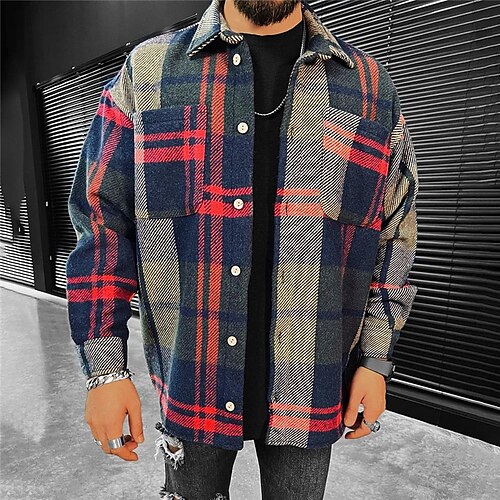 Hombre Camisa Plaid Cuello Vuelto Azul Piscina Exterior Calle Manga Larga Estampado Ropa Moda Ropa de calle Design Transpirable
Hombre Camisa Plaid Cuello Vuelto Azul Piscina Exterior Calle Manga Larga Estampado Ropa Moda Ropa de calle Design Transpirable