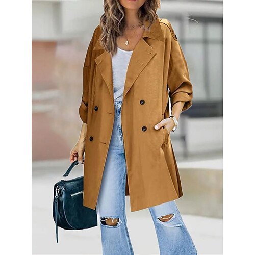 Damen Mantel Outdoor Strasse Freizeitskleidung Sommer Herbst Lang Mantel Regular Fit Windundurchlässig Atmungsaktiv Stilvoll Brautkleider schlicht Streetstyle Jacken Langarm Glatt Mit Taschen Schwarz
Damen Mantel Outdoor Strasse Freizeitskleidung Sommer Herbst Lang Mantel Regular Fit Windundurchlässig Atmungsaktiv Stilvoll Brautkleider schlicht Streetstyle Jacken Langarm Glatt Mit Taschen Schwarz
