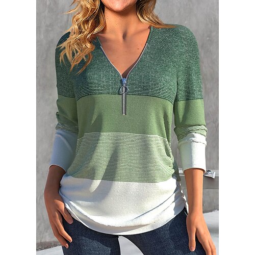 Damen T Shirt Grün Farbblock Viertel Postleitzahl Bedruckt Langarm Täglich Wochenende Basic V Ausschnitt Farbe
Damen T Shirt Grün Farbblock Viertel Postleitzahl Bedruckt Langarm Täglich Wochenende Basic V Ausschnitt Farbe