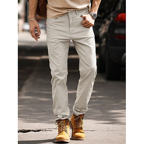 Homme Pantalon Chino Pantalons décontractés Poche avant Plein Confort Casual du quotidien Vacances Mélange de Coton Mode basique Noir Blanche
Homme Pantalon Chino Pantalons décontractés Poche avant Plein Confort Casual du quotidien Vacances Mélange de Coton Mode basique Noir Blanche