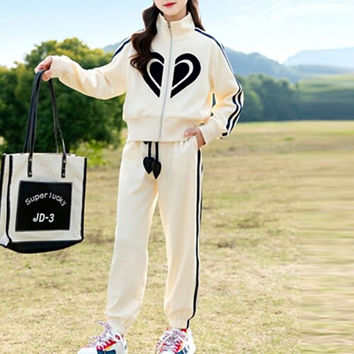 Costume pantalon Ensemble 2 Pièces Enfants Fille Cœur Zippé manche longue Actif Ecole 7-13 ans Printemps Blanche
Costume pantalon Ensemble 2 Pièces Enfants Fille Cœur Zippé manche longue Actif Ecole 7-13 ans Printemps Blanche