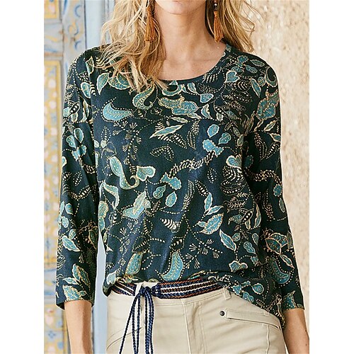 Mujer Camiseta Verde Trébol Floral Estampado Manga Larga Diario Fin de semana Básico Escote Redondo Ajuste regular Flor Pintura
Mujer Camiseta Verde Trébol Floral Estampado Manga Larga Diario Fin de semana Básico Escote Redondo Ajuste regular Flor Pintura