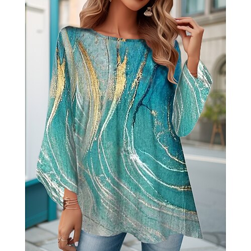 Femme T shirt Tee Vert Graphic Imprimer manche longue du quotidien Fin de semaine basique Col Rond Abstrait Peinture
Femme T shirt Tee Vert Graphic Imprimer manche longue du quotidien Fin de semaine basique Col Rond Abstrait Peinture