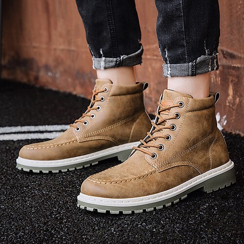 Herren Stiefel Springerstiefel Vintage Klassisch Brautkleider schlicht Outdoor Täglich PU Körpergröße erhöhen Komfortabel Verschleißfestigkeit Stiefeletten / Stiefeletten Hellbraun Schwarz Grau
Herren Stiefel Springerstiefel Vintage Klassisch Brautkleider schlicht Outdoor Täglich PU Körpergröße erhöhen Komfortabel Verschleißfestigkeit Stiefeletten / Stiefeletten Hellbraun Schwarz Grau