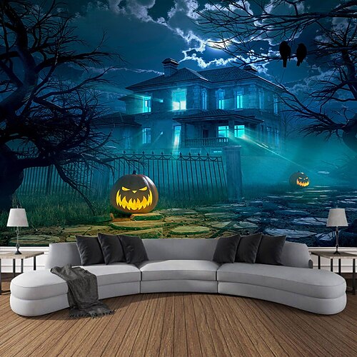 Halloween Pumpkin Lantern Hanging Tapestry Wall Art Large Tapestry Mural Decor Photograph Backdrop Blanket Curtain Home Bedroom Living Room Decoration
Halloween Pumpkin Lantern Hanging Tapestry Wall Art Large Tapestry Mural Decor Photograph Backdrop Blanket Curtain Home Bedroom Living Room Decoration