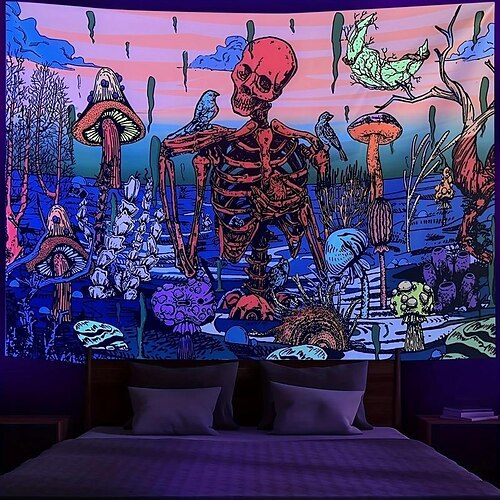 Tapeçaria reativa uv preta de halloween, tapeçaria de caveira pendurada na parede, cortina de cobertor de decoração de arte toalha de mesa de piquenique pendurada no quarto sala de estar decoração do
Tapeçaria reativa uv preta de halloween, tapeçaria de caveira pendurada na parede, cortina de cobertor de decoração de arte toalha de mesa de piquenique pendurada no quarto sala de estar decoração do