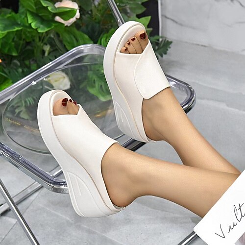 Damen Sandalen Hausschuhe Slippers Boho Sandalen mit Keilabsatz Stöckelschuhe Täglich Strand Sommer Keilabsatz Runde Zehe Klassisch Brautkleider schlicht Böhmen PU Halbschuhe Feste Farbe Schwarz Weiß
Damen Sandalen Hausschuhe Slippers Boho Sandalen mit Keilabsatz Stöckelschuhe Täglich Strand Sommer Keilabsatz Runde Zehe Klassisch Brautkleider schlicht Böhmen PU Halbschuhe Feste Farbe Schwarz Weiß