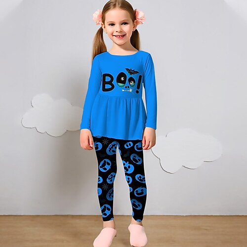 Halloween Girls' 3D Graphic Pumpkin T-shirt Pants DressSet Clothing Set Long Sleeve 3D Print Fall Winter Active Fashion Daily Polyester Kids 3-12 Years Outdoor Date Vacation Regular Fit
Halloween Girls' 3D Graphic Pumpkin T-shirt Pants DressSet Clothing Set Long Sleeve 3D Print Fall Winter Active Fashion Daily Polyester Kids 3-12 Years Outdoor Date Vacation Regular Fit