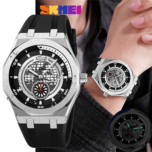 Skmei estilo de moda de negocios reloj deportivo de escuela secundaria correa de silicona tendencia de la superficie de la tierra reloj de cuarzo para hombres 9329
Skmei estilo de moda de negocios reloj deportivo de escuela secundaria correa de silicona tendencia de la superficie de la tierra reloj de cuarzo para hombres 9329