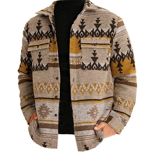 Herren Hemd Stammes Vintage Geometrie Umlegekragen Khaki Outdoor Strasse Langarm Bedruckt Bekleidung Modisch Strassenmode Designer Atmungsaktiv
Herren Hemd Stammes Vintage Geometrie Umlegekragen Khaki Outdoor Strasse Langarm Bedruckt Bekleidung Modisch Strassenmode Designer Atmungsaktiv