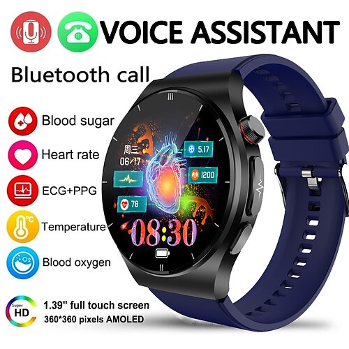 696 ET340 Montre intelligente 1.46 pouce Smartwatch Montre Connectée Bluetooth ECG PPG Surveillance de la température Podomètre Compatible avec Android iOS Hommes Mode Mains-Libres Rappel de
696 ET340 Montre intelligente 1.46 pouce Smartwatch Montre Connectée Bluetooth ECG PPG Surveillance de la température Podomètre Compatible avec Android iOS Hommes Mode Mains-Libres Rappel de