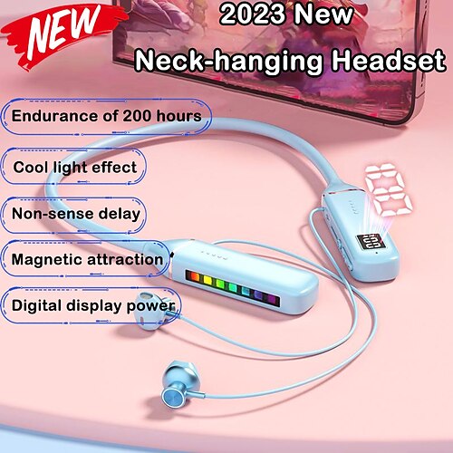 Kabelloses Bluetooth-Headset zum Aufhängen am Hals, neues ergonomisches Design, stilvoll und komfortabel, große Kapazität, beleuchtetes Digitaldisplay, extra lange Standby-Zeit, beleuchtetes
Kabelloses Bluetooth-Headset zum Aufhängen am Hals, neues ergonomisches Design, stilvoll und komfortabel, große Kapazität, beleuchtetes Digitaldisplay, extra lange Standby-Zeit, beleuchtetes