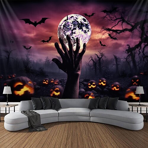 Halloween-Kürbis-Hängeteppich, Wandkunst, großer Wandteppich, Wanddekoration, Fotografie, Hintergrund, Decke, Vorhang, Zuhause, Schlafzimmer, Wohnzimmer, Dekoration, Friedhof, Fledermaus, Mond, Zombie
Halloween-Kürbis-Hängeteppich, Wandkunst, großer Wandteppich, Wanddekoration, Fotografie, Hintergrund, Decke, Vorhang, Zuhause, Schlafzimmer, Wohnzimmer, Dekoration, Friedhof, Fledermaus, Mond, Zombie