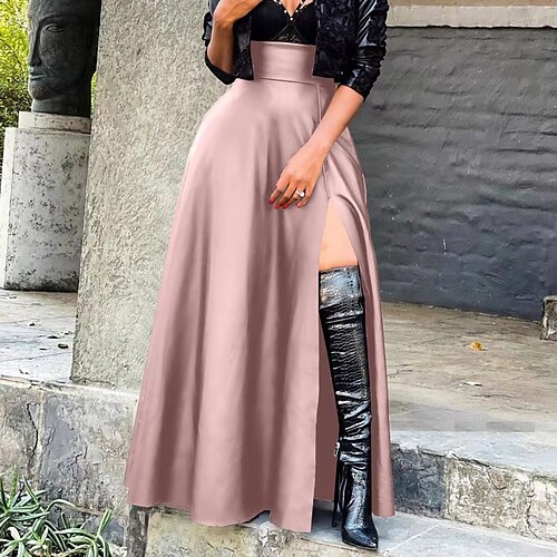 Femme Jupe Trapèze Maxi faux cuir Vin Noir Rose Marron Jupes Automne hiver Pointes fourchues Mode Elégant Plein Air du quotidien S M L
Femme Jupe Trapèze Maxi faux cuir Vin Noir Rose Marron Jupes Automne hiver Pointes fourchues Mode Elégant Plein Air du quotidien S M L