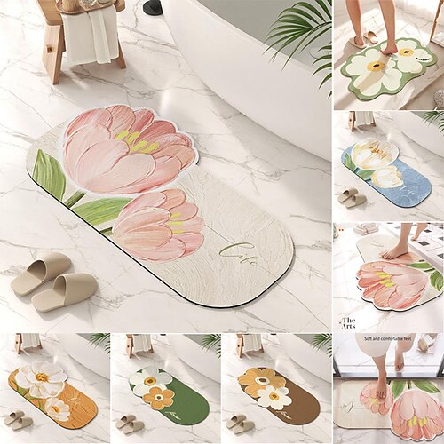 tapis de bain fleur de tulipe, tapis de pied de salle de bain, tapis de porte doux super absorbant antidérapant, tapis de sol décoratif pour la cuisine, la salle de bain, la chambre, le balcon, le salon, les toilettes, la décoration intérieure
tapis de bain fleur de tulipe, tapis de pied de salle de bain, tapis de porte doux super absorbant antidérapant, tapis de sol décoratif pour la cuisine, la salle de bain, la chambre, le balcon, le salon, les toilettes, la décoration intérieure
