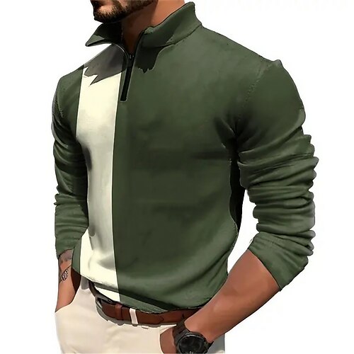 Herren Sweatshirt Pullover Reißverschluss-Sweatshirt Armeegrün Troyer Halber Reißverschluss Farbblock Patchwork Sport Natur Täglich Festtage Strassenmode Basic Brautkleider schlicht Frühling
Herren Sweatshirt Pullover Reißverschluss-Sweatshirt Armeegrün Troyer Halber Reißverschluss Farbblock Patchwork Sport Natur Täglich Festtage Strassenmode Basic Brautkleider schlicht Frühling