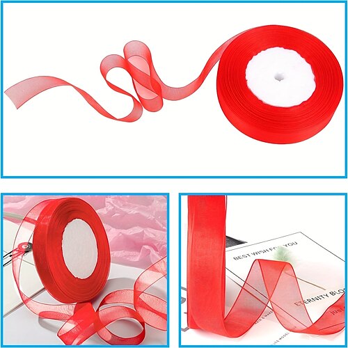 2 rouleaux de rubans de noël de 100 yards, rubans de festival de vacances en organza de 0.8 de large pour emballage cadeau, décoration rouge vert
2 rouleaux de rubans de noël de 100 yards, rubans de festival de vacances en organza de 0.8 de large pour emballage cadeau, décoration rouge vert