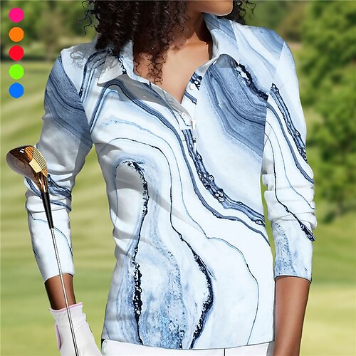 Damen poloshirt Golfhemd Geknöpftes Poloshirt Atmungsaktiv Schnelltrocknend Feuchtigkeitsableitung Langarm Golfbekleidung Golfkleidung Regular Fit Farbverläufe Frühling Herbst Tennis Golfspiel
Damen poloshirt Golfhemd Geknöpftes Poloshirt Atmungsaktiv Schnelltrocknend Feuchtigkeitsableitung Langarm Golfbekleidung Golfkleidung Regular Fit Farbverläufe Frühling Herbst Tennis Golfspiel