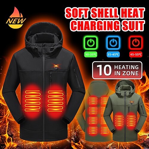 Veste chauffante électrique hiver chaud thermique manteaux à capuche 10 zones imperméable coupe-vent chaud usb vêtements pour hommes gilet chauffant
Veste chauffante électrique hiver chaud thermique manteaux à capuche 10 zones imperméable coupe-vent chaud usb vêtements pour hommes gilet chauffant